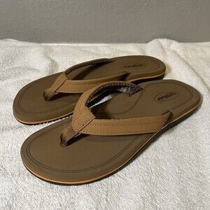 Aerothotic Women’s Comfort Flip Flops Thong Sandals Brown Size 10